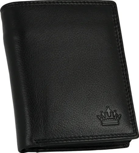 Geldbörse Herren Schwarz 100% Leder mit RFID-Schutz