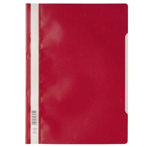DURABLE Hefter DURABLE 2573 Sichthefter A4 PP Schnellhefter rot - 10 Stück