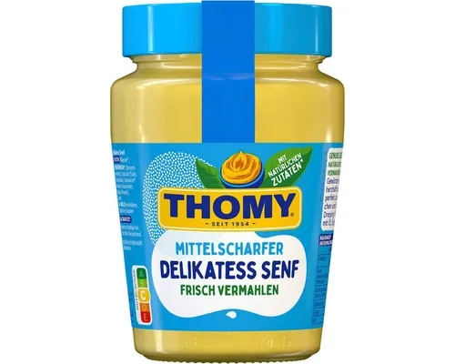 THOMY Saucen, Thomy Delikatess Senf mittelscharf der Klassiker im Glas 250ml