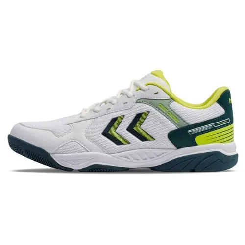 HUMMEL Herren Indoor-Schuhe COURT CONTROL II – Vielseitiger Hallenschuh - Der COURT CONTROL II bietet optimalen Komfort und Stabilität auf Hartplätzen und Teppichböden. Strapazierfähiges Obermaterial und nicht abfärbende Gummiaußensohle für beste Bodenhaftung.