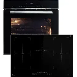 Autarkes Herdset: 60cm Einbaubackofen EB8017ED + 77cm Induktionskochfeld IH87705FZ