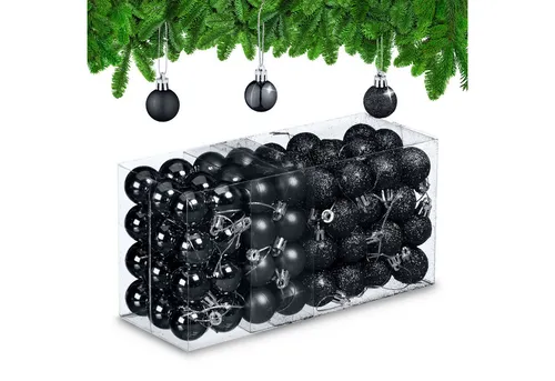 Weihnachtsbaumschmuck Schwarz von Relaxdays