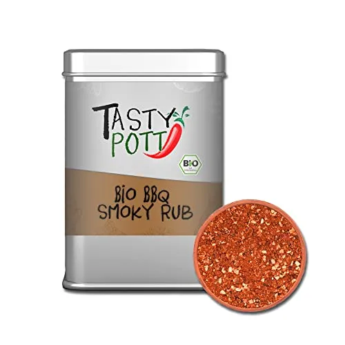 Tasty Pott Bio Grillgewürze I Gewürzmischungen I BBQ I Grillen I Gewürze I Grill I Steakgewürz I Grillgemüse I Spices (Bio BBQ Smoky Rub 100g)