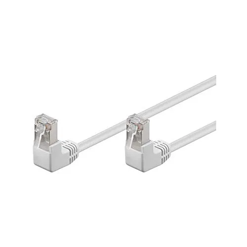 Goobay 96061 CAT 5e Patchkabel 2x 90° gewinkelt, F/UTP, Weiß