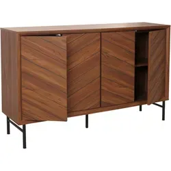MCW Sideboard Braun aus Holz, 151x94x40 cm