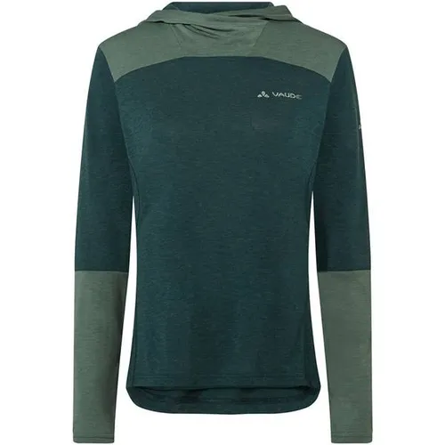 Vaude Damen Tremalzo Hoodie (Größe L, grün) - Atmungsaktiver Damen-Hoodie mit innovativer Feuchtigkeitsregulierung, ideal für komfortable Mountainbike-Touren und aktive Freizeit.