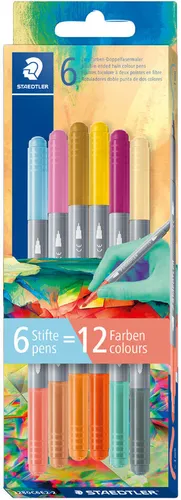 STAEDTLER Doppelfasermaler Edition 2 6er Kartonetui