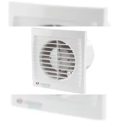 Wandventilator Silenta S mit Hygrostat und Timer - Luftventilation & -extraktion: Leiser Axiallüfter mit Hygrostat und Timer für effiziente Luftzirkulation in Innenräumen, ideal für Badezimmer oder Küchen.