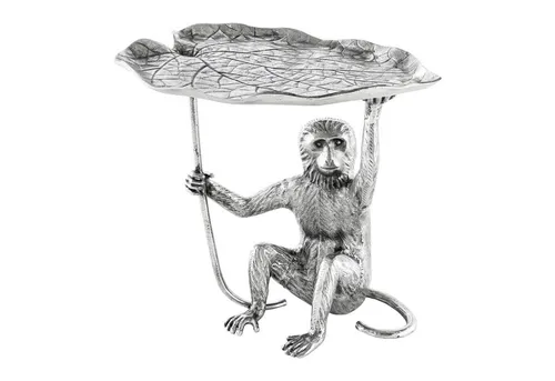 riess-ambiente Beistelltisch WILDLIFE MONKEY 60cm in silber von Riess-Ambiente