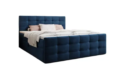 Luxusbetten24 Boxspringbett Luxor in Samt, mit Stauraum