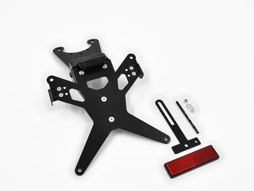 ZIEGER Kennzeichenhalter X-Line für Honda CBR 125 R & CBR 250 R - Motorradzubehör, schwarz, inklusive Montagematerial für einfache Installation und optimales Design