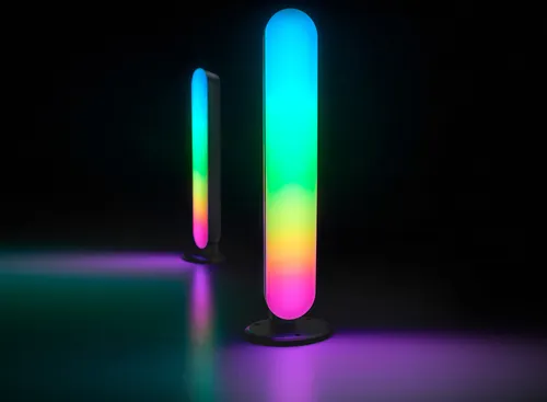Trio Lighting RGB LED Tischlampen 2er Set - R55382102 - Moderne RGB Tischlampen für Gaming-Atmosphäre, energieeffizient mit 2.5W, ideal für Kinderzimmer und Spielräume, Höhe 28 cm.