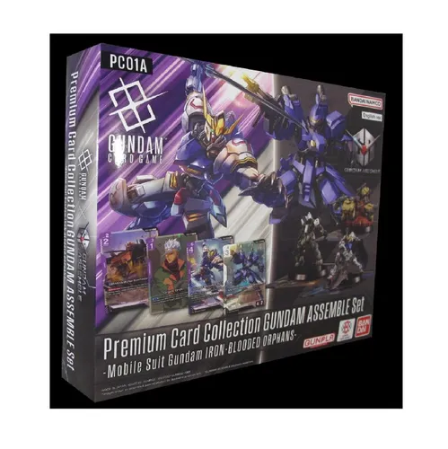 Bandai Gundam Premium Collection Assemble Set PC01A (En) - Faszinierende Sammelkarte aus der Gundam-Serie, ideal für Sammler. Perfekt geeignet ab 3 Jahren, bietet stundenlangen Spielspaß und kreative Möglichkeiten.