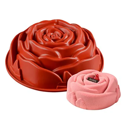 JasCherry Premium Rose Form Antihaft Silikon Backform Kuchenbackform