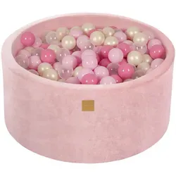 MeowBaby Bällebad, Hellrosa, Rosa, Dunkelrosa, Transparent, Perlmutt, Textil, 90x40x90 cm, Spielzeug, Kinderspielzeug, Bällebad