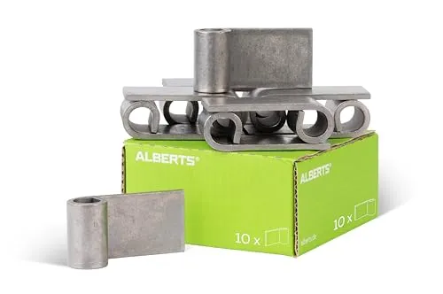 Alberts 10x Anschweißband Anschweißscharnier Stahlscharnier Bandrolle Ø 16 mm - Scharniere, robustes Anschweißband aus Stahl für langlebige Verbindungen, ideal für industrielle Anwendungen.