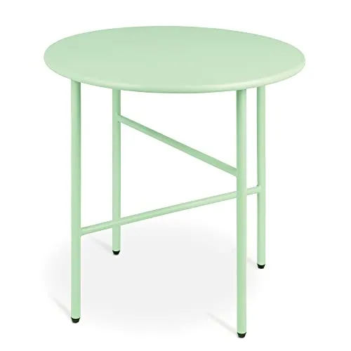 bomoe Beistelltisch Outdoor Gartentisch Rund Ø 44 cm – Kratzfest und wetterbeständig für Balkon und Wohnzimmer - Beistelltisch für Innen und Außen, kratzfest und rostbeständig dank Pulverbeschichtung. Ideal für Balkon oder Wohnzimmer, stabil und pflegeleicht.