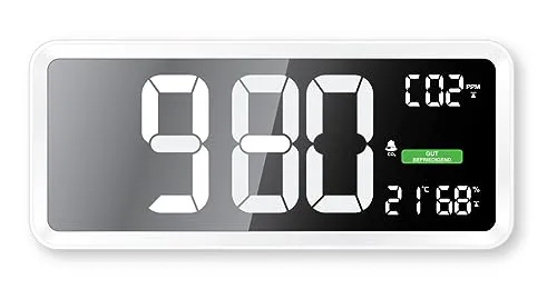 Technoline WL 1040 Luftqualitäts-Sensor - Gasmelder zur präzisen Raumluftüberwachung, bietet aktuelle Luftqualitätsdaten und integrierte Uhrzeit für mehr Komfort.