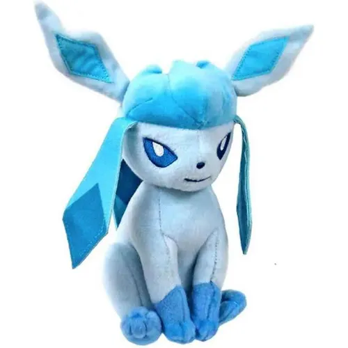 Jazwares Pokémon Glaceon Plüschtier 24 cm - Kuscheliges Eis-Pokémon - Kuscheltiere: 24 cm großes Glaceon Plüschtier von Jazwares, superweich und langlebig - ideal für Pokémon-Fans und als dekorativer Blickfang!