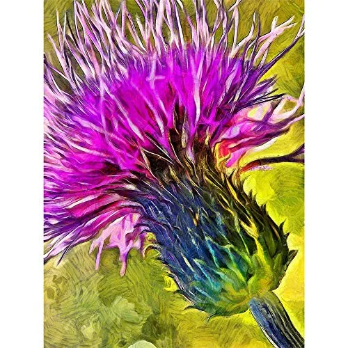 Wee Blue Coo Schottische Distelblüte Wohnzimmer Ungerahmter Druck 30x40 cm