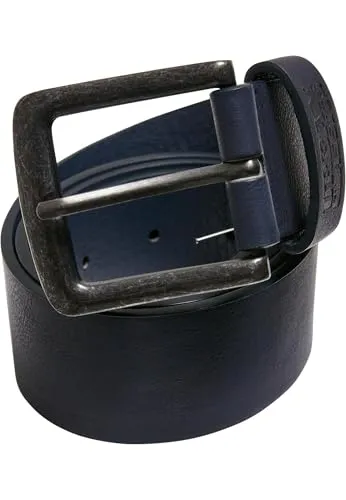 Urban Classics Unisex Leather Imitation Belt navy, XL