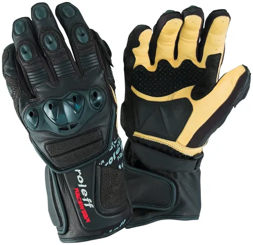 roleff Motorradhandschuhe RO 69 winddicht beige|schwarz L