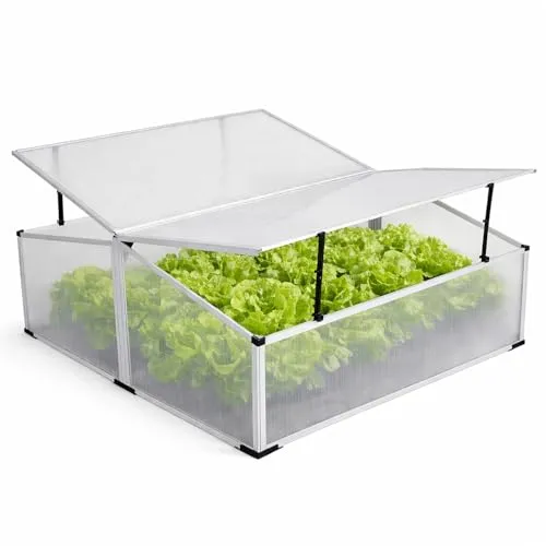 Doppeldach Aluminium Frühbeet 120x100 cm – Optimal für Pflanzenanzucht