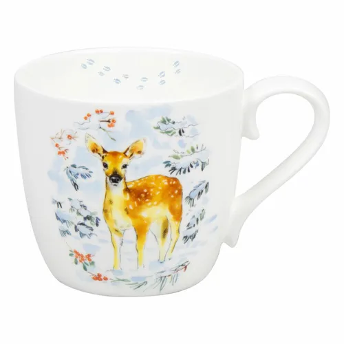 Könitz Becher Winter Fawn - 450 ml, aus hochwertigem Bone China, bunt und spülmaschinengeeignet für stilvolles Trinken