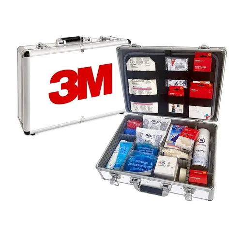 3M Sofort-Hilfe-Koffer Senior – Stabiler Erste-Hilfe-Koffer mit Alu-Rahmen - Robuster Erste-Hilfe-Koffer für Vereine und Fitnessstudios. Mit optimaler Innenaufteilung und hochwertigem Verbandsmaterial für die Erstversorgung. Maße: 46x32,5x14 cm, Gewicht: 6,8 kg.