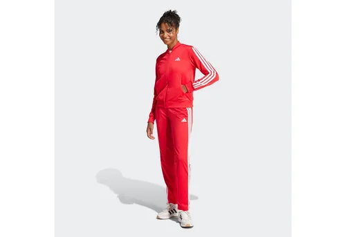 adidas Sportswear Trainingsanzug W 3S TR TS (2-tlg) rot L - Trainingsbekleidung, sportlicher 2-teiliges Set aus 100% Polyester, ideal für komfortables Training und Freizeit.