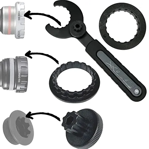 Fantic26 MTB Tretlager Montage Werkzeug 4in1 - Fahrradwerkzeuge für Shimano Hollowtech II und mehr, ergonomischer Griff für einfache Handhabung und langlebiges, hitzebehandeltes Material für den Werkstatteinsatz.