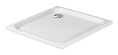 Duravit D-Code Duschwanne 900x900mm, Quadratisch - Duschwannen aus Sanitäracryl mit elegantem, glänzendem Finish und praktischem Ablauf in der Ecke - ideal für moderne Badezimmer.