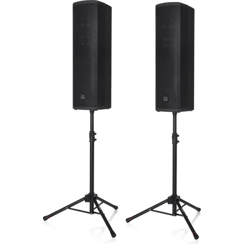 Gator Frameworks Set aus leichten und kompakten Mini-Stativen für Lautsprecher mit Nylontasche (GFWSPK0250SET)