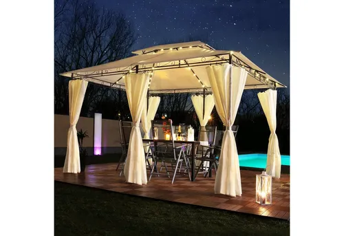 Swing&Harmonie Pavillon LED 3x4m in rot von Swing&Harmonie