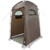 vidaXL Duschzelt Braun - Wasserfest und Praktisch - Zelt für Camping, wasser- und winddicht mit versiegelten Nähten. Ideal als private Dusche oder Umkleide, leicht aufzubauen und transportabel.