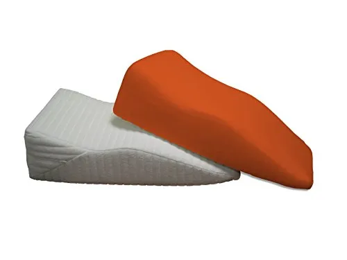 Dukal | Bezug für Beinruhekissen/Venenkissen | Maße: 40x70 cm | aus hochwertigem DOPPEL-Jersey | 100% Baumwolle | Farbe: orange