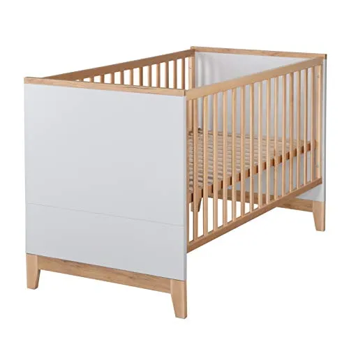 roba Kombi-Kinderbett 'Caro' - höhenverstellbar und mitwachsend - Betten für Kinderzimmer, höhenverstellbar und mit 3 Schlupfsprossen für sicheren Ein- und Ausstieg, ideal für eine mühelose Nutzung durch Eltern.