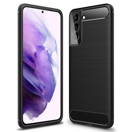 Carbon Handy Hülle für Samsung Galaxy S21 Plus, Silikon Case Cover Bumper