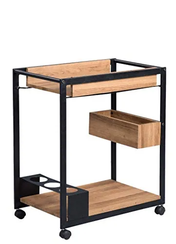 Xxxl Servierwagen in Schwarz und Eiche