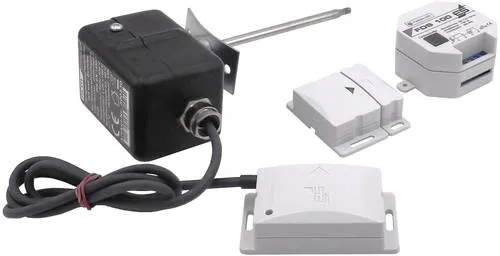 Schabus Funk-Abluftsteuerung Komfortpaket FTX 519+FDS 100 - Zubehör für Belüftungstechnik, sorgt für sichere Abluftnutzung, indem es die Abluftanlage nur bei kaltem Ofen oder geöffnetem Fenster aktiviert.