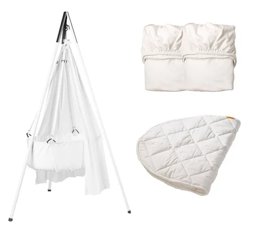 Leander-Babywiege Set in weiß von Leander