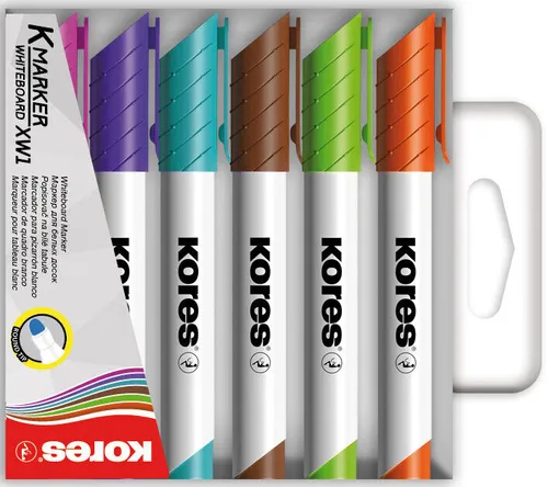 Kores Whiteboard-Marker K MARKER XW2 Keilspitze 6er Etui