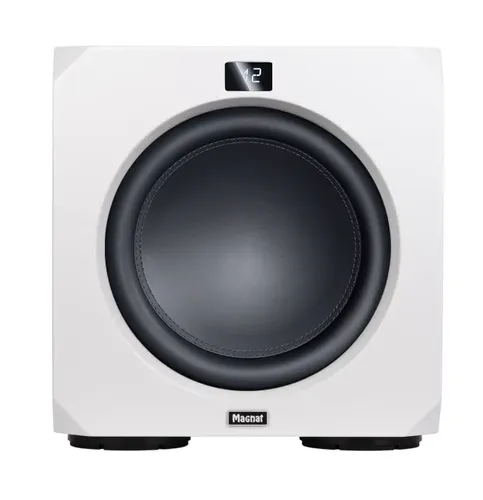 Magnat Omega CS 12 Aktiv-Subwoofer 1100 Watt - Lautsprecher & Subwoofer, kraftvoller 12 Zoll Subwoofer mit beeindruckenden 1100 Watt Leistung für ein unvergleichliches Klangerlebnis in Klavierlack Weiss.
