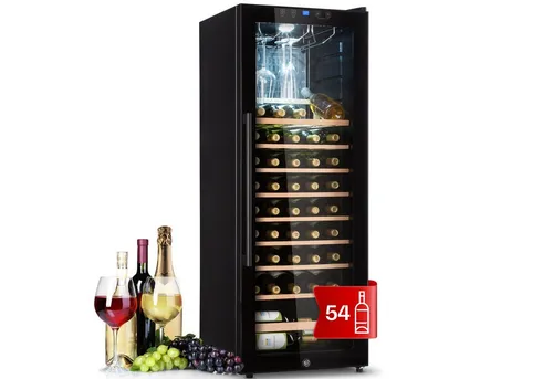 Barossa 54 Uno Weinkühlschrank 155 L für 54 Flaschen - Eleganter Weinkühlschrank mit Glastür, UV-Schutz und stilvoller Innenbeleuchtung, perfekt für Weinliebhaber und als Highlight in jedem Raum.