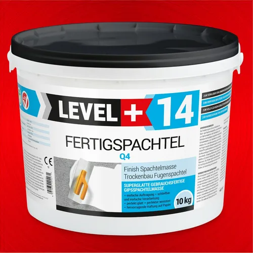Spachtelmasse 10Kg Gipsspachtel Trockenbau Q4 Fertigspachtel Glätter RM14