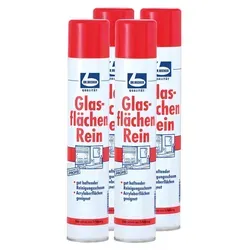 Dr. Becher Glasflächen Reiniger 500ml - 4er Pack - Reinigungsmittel für streifenfreie Fenster und Spiegel, hocheffizienter Reinigungsschaum ohne Einwirkzeit, ideal gegen Nikotin und Fett.