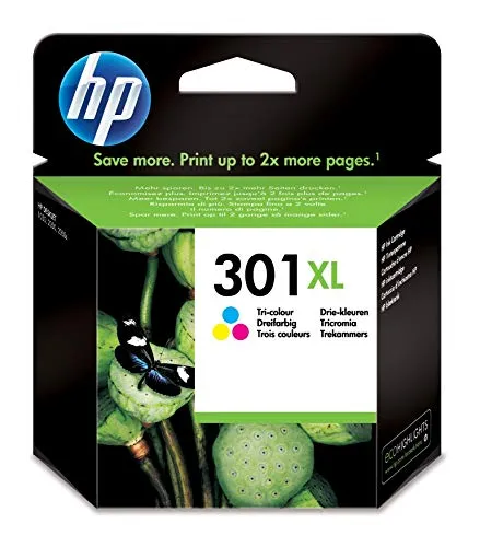 HP 301XL - Hochleistungs-Tintenpatrone in Tri-Colour - Tintenpatronen für Tintenstrahldrucker, hohe Seitenleistung für brillante Ausdrucke und optimale Farbtreue.