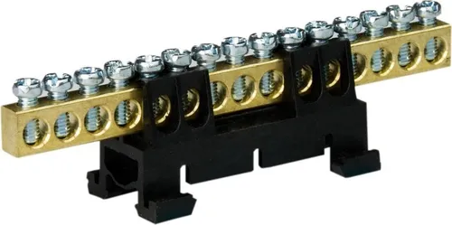 Produktbild Verteilerklemme für Hutschiene 15-polig schwarz 8139