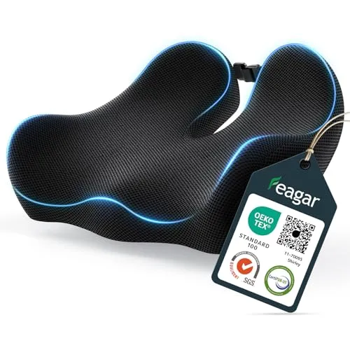 Feagar Orthopädisches Sitzkissen mit Memory-Schaum