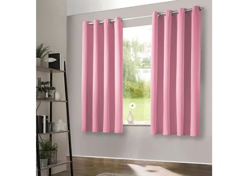 heimtexland ® Thermo-Verdunklungsgardinen Rosa, 1 Paar in pink von Heimtexland